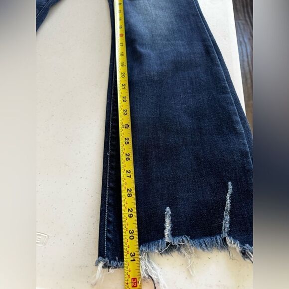 Judy Blue Distressed DK Bootcut Jeans Classic Blue Women's Jeans - Picture 10 of 10